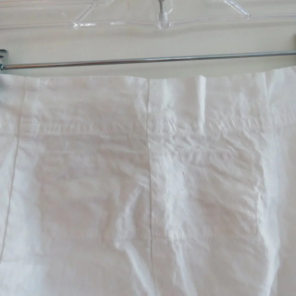 RUNDHOLZ BLACK LABEL White Linen Blend Cropped Pants Lagenlook - Size XS - Picture 10 of 14